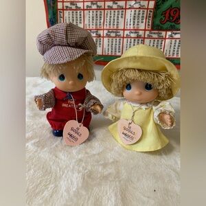 Enesco Vintage Precious Moments Hi Babies 1988 Set Of 2 Boy And Girl
